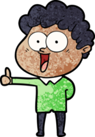 cartone animato uomo felice png