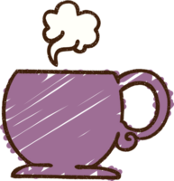 Hot Coffee Chalk Drawing png