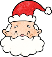 faccia di Babbo Natale dei cartoni animati png