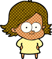 niña feliz de dibujos animados png