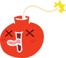 hand drawn quirky cartoon bomb png