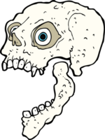 cartoon scary skull png