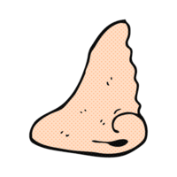 mão desenhado desenho animado humano nariz png