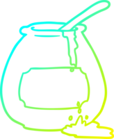 cold gradient line drawing of a honey pot png