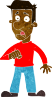 tecknad chockad man png