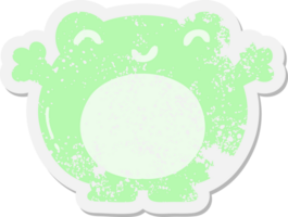 frog grunge sticker png