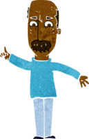 cartoon man issuing stern waring png