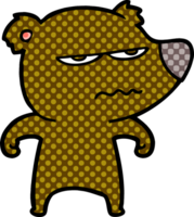 desenho de urso irritado png