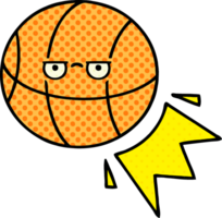 comic book style cartoon of a basketball png