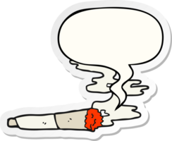 cartoon cigarette with speech bubble sticker png