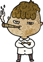 cartoon man smoking png