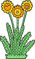 cartoon happy flowers png