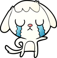 cute cartoon dog crying png