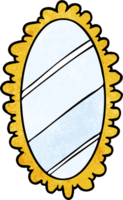 vieux miroir encadré de dessin animé png