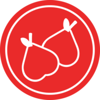 orgánico peras circular icono símbolo png