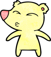 cartoon whistling bear png