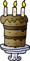 gâteau au chocolat doodle dessin animé png