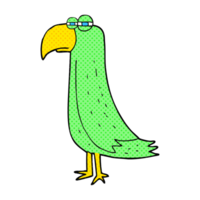 hand- getrokken tekenfilm papegaai png