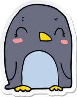 sticker of a cartoon penguin png