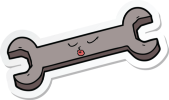 sticker of a cartoon spanner png