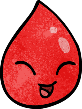 Cartoon-Doodle-Blutstropfen png