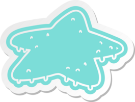 cartoon sticker of a star fish png