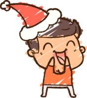 dibujo de tiza de hombre de navidad png