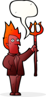 cartoon devil with pitchfork with speech bubble png