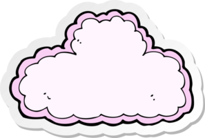 klistermärke av en tecknad molnsymbol png