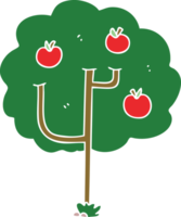 mano dibujado peculiar dibujos animados árbol png