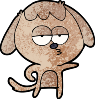 cachorro entediado de desenho animado png