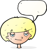 cartoon smug looking boy with speech bubble png