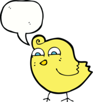 cartoon funny bird with speech bubble png