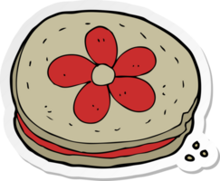 sticker of a cartoon biscuit png