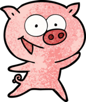 cheerful pig cartoon png