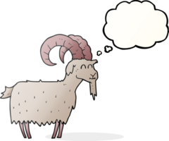 hand drawn thought bubble cartoon goat png