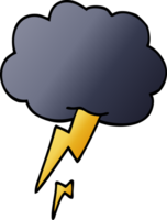 cartoon doodle thunder and lightening png