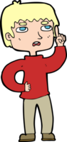 cartoon boy with question png