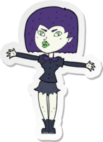 adesivo di una ragazza vampiro cartone animato png