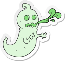sticker of a cartoon slimy ghost png