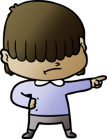 cartoon boy with untidy hair png