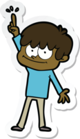 sticker of a happy cartoon man png