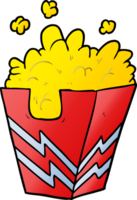cartoon box of popcorn png