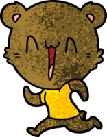 dibujos animados de oso corriendo png