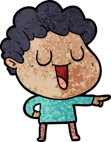 hombre de dibujos animados riendo señalando png