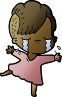 niña llorando de dibujos animados png