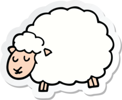 sticker of a cartoon sheep png