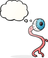 äckligt dragen trodde bubbla tecknad serie eyeball png