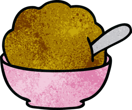 hand dragen knäppa tecknad serie choklad is grädde png