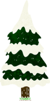 árbol nevado de dibujos animados png